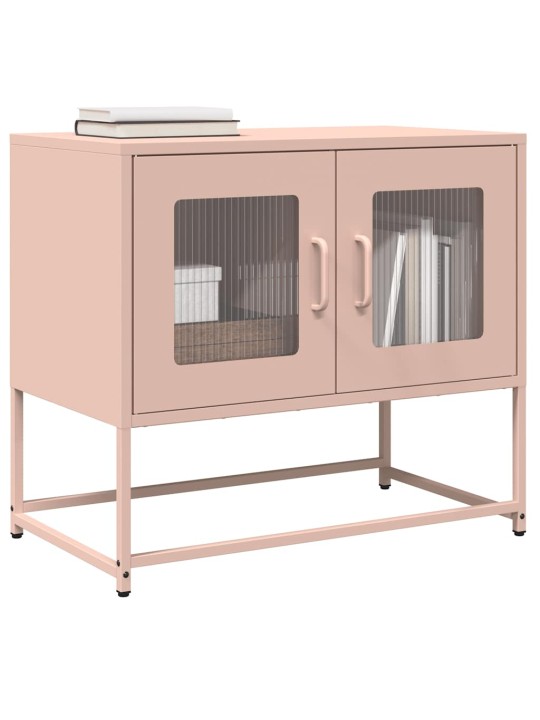 Tv kaappi pinkki 68x39x60,5 cm kylmävalssattu teräs