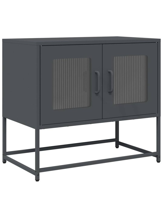 Tv kaappi antrasiitti 68x39x60,5 cm kylmävalssattu teräs
