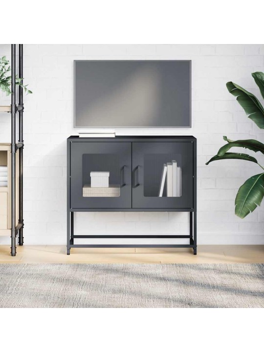 Tv kaappi antrasiitti 68x39x60,5 cm kylmävalssattu teräs