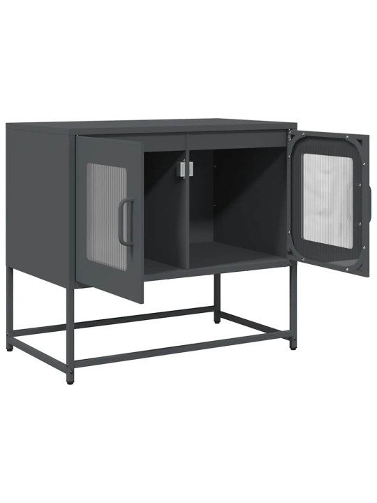 Tv kaappi antrasiitti 68x39x60,5 cm kylmävalssattu teräs