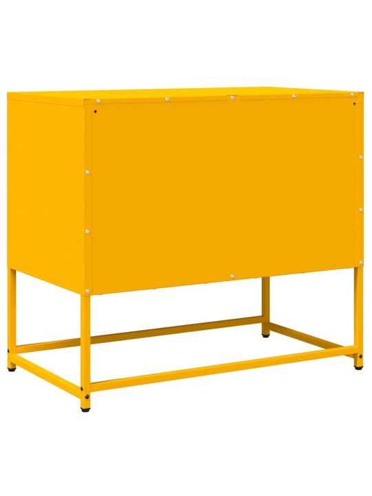 Tv kaappi sinapinkeltainen 68x39x60,5 cm kylmävalssattu teräs