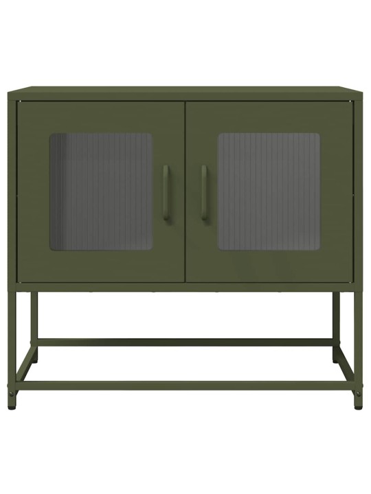 Tv kaappi oliivinvihreä 68x39x60,5 cm kylmävalssattu teräs