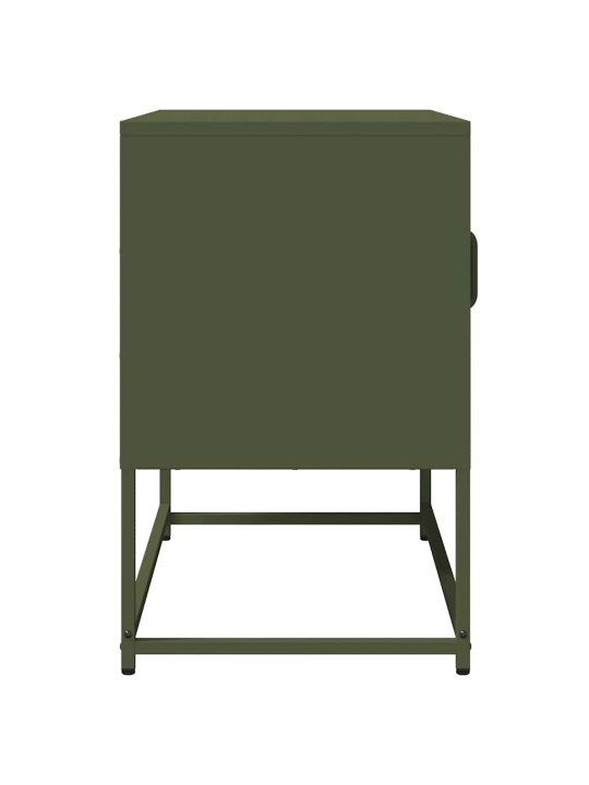 Tv kaappi oliivinvihreä 68x39x60,5 cm kylmävalssattu teräs