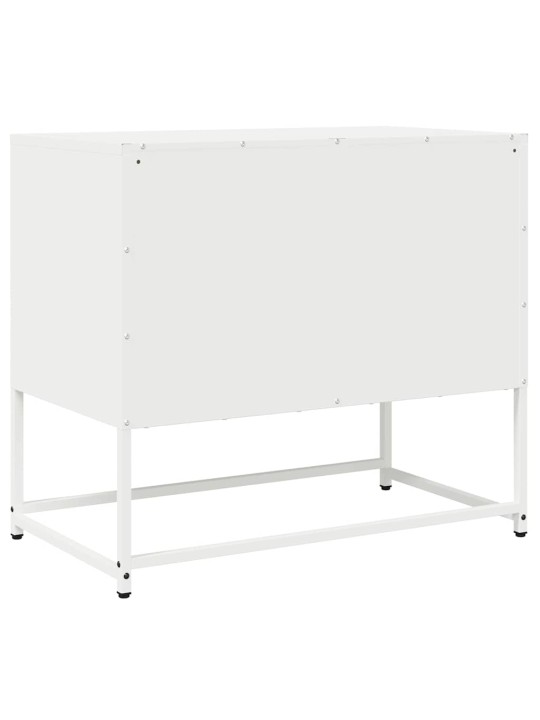 Tv kaappi valkoinen 68x39x60,5 cm kylmävalssattu teräs