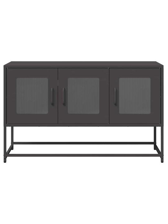 Tv kaappi musta 100,5x39x60,5 cm kylmävalssattu teräs