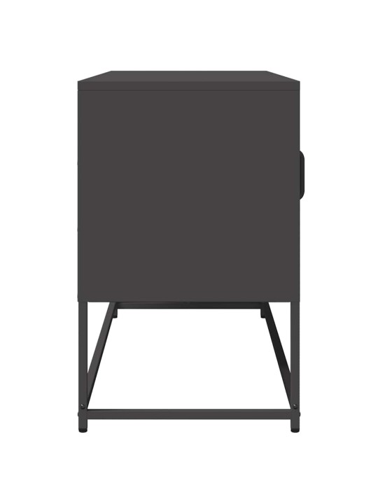 Tv kaappi musta 100,5x39x60,5 cm kylmävalssattu teräs