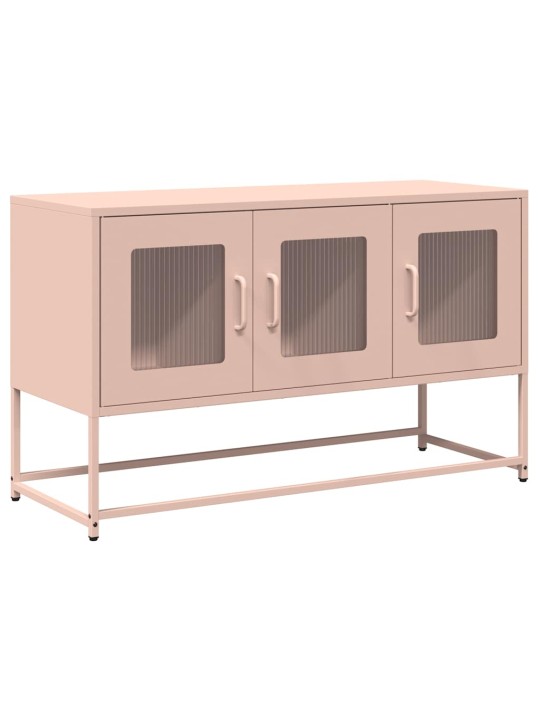 Tv kaappi pinkki 100,5x39x60,5 cm kylmävalssattu teräs