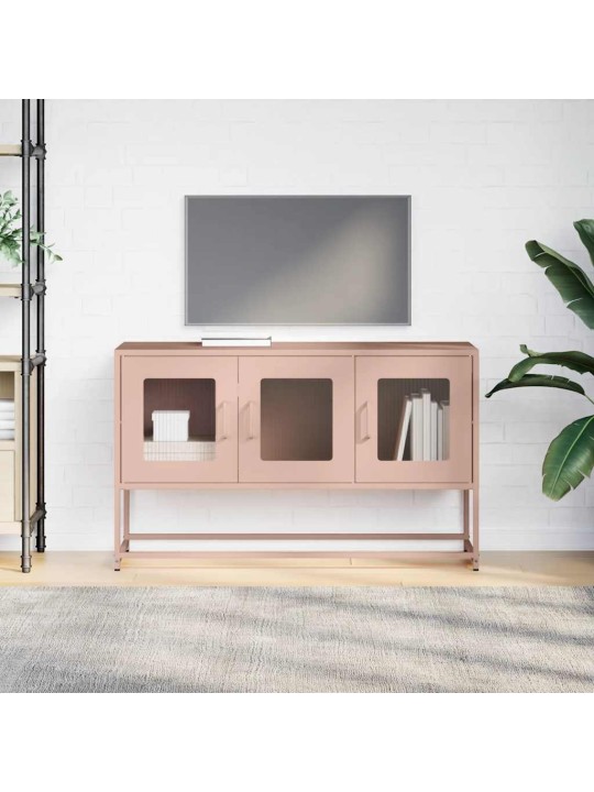 Tv kaappi pinkki 100,5x39x60,5 cm kylmävalssattu teräs