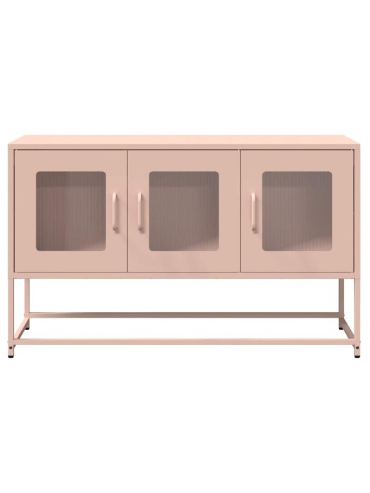Tv kaappi pinkki 100,5x39x60,5 cm kylmävalssattu teräs