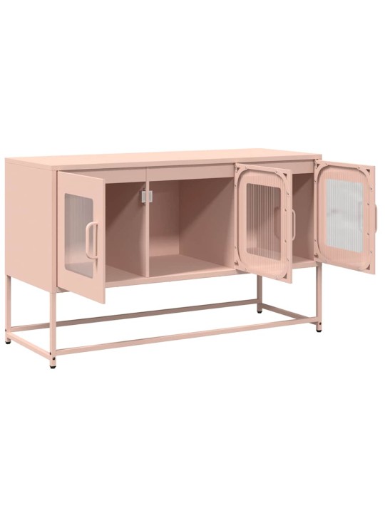 Tv kaappi pinkki 100,5x39x60,5 cm kylmävalssattu teräs