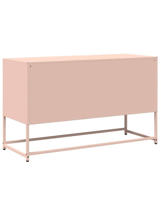 Tv kaappi pinkki 100,5x39x60,5 cm kylmävalssattu teräs