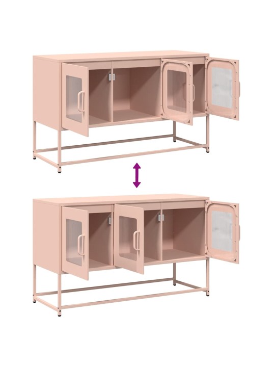 Tv kaappi pinkki 100,5x39x60,5 cm kylmävalssattu teräs