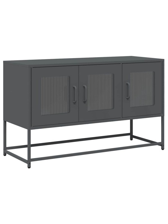 Tv kaappi antrasiitti 100,5x39x60,5 cm kylmävalssattu teräs