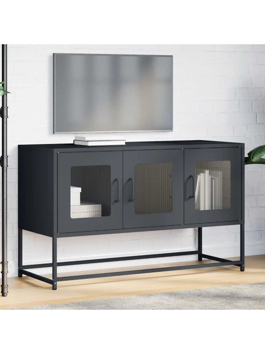Tv kaappi antrasiitti 100,5x39x60,5 cm kylmävalssattu teräs