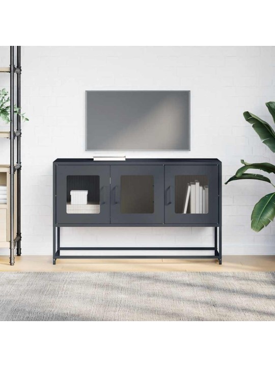 Tv kaappi antrasiitti 100,5x39x60,5 cm kylmävalssattu teräs