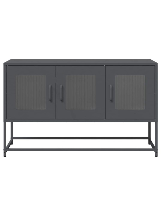 Tv kaappi antrasiitti 100,5x39x60,5 cm kylmävalssattu teräs