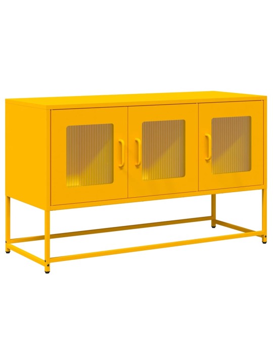 Tv kaappi sinapinkeltainen 100,5x39x60,5cm kylmävalssattu teräs