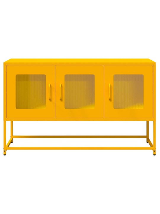Tv kaappi sinapinkeltainen 100,5x39x60,5cm kylmävalssattu teräs