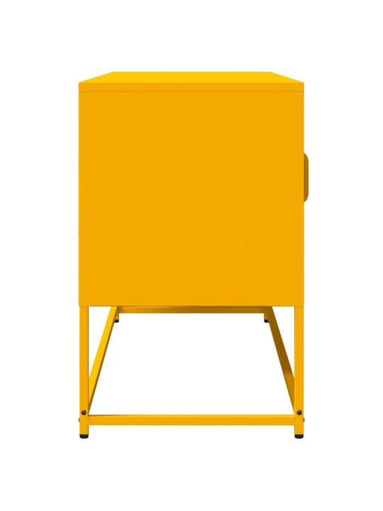 Tv kaappi sinapinkeltainen 100,5x39x60,5cm kylmävalssattu teräs