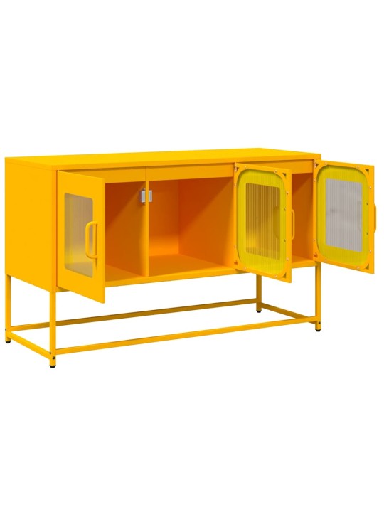 Tv kaappi sinapinkeltainen 100,5x39x60,5cm kylmävalssattu teräs