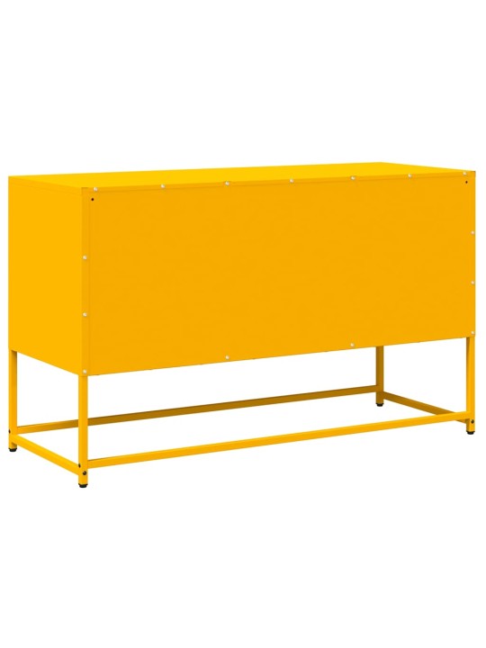 Tv kaappi sinapinkeltainen 100,5x39x60,5cm kylmävalssattu teräs