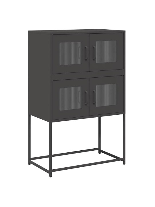 Highboard musta 68x39x107 cm teräs
