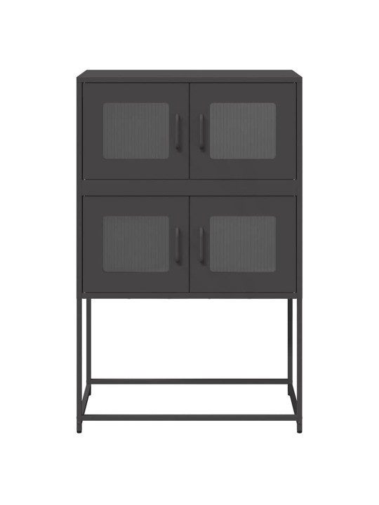 Highboard musta 68x39x107 cm teräs