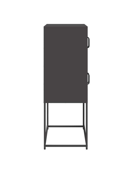 Highboard musta 68x39x107 cm teräs