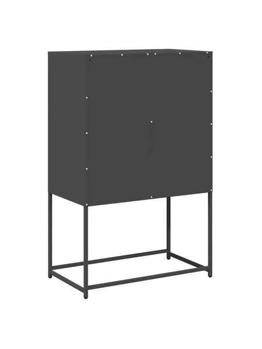 Highboard musta 68x39x107 cm teräs