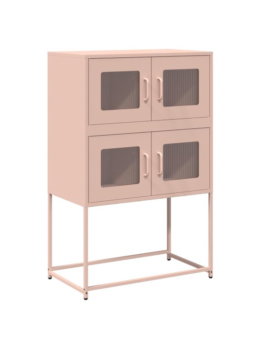 Highboard pinkki 68x39x107 cm teräs