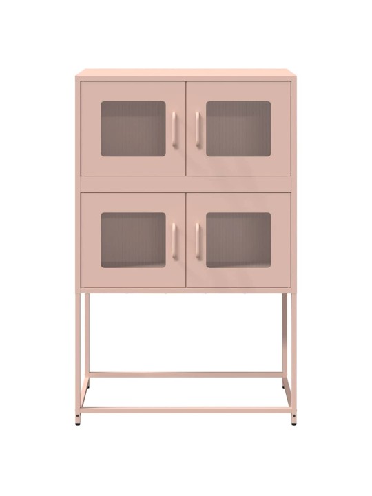 Highboard pinkki 68x39x107 cm teräs