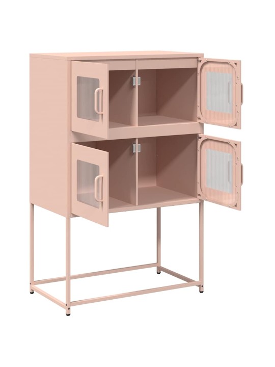 Highboard pinkki 68x39x107 cm teräs