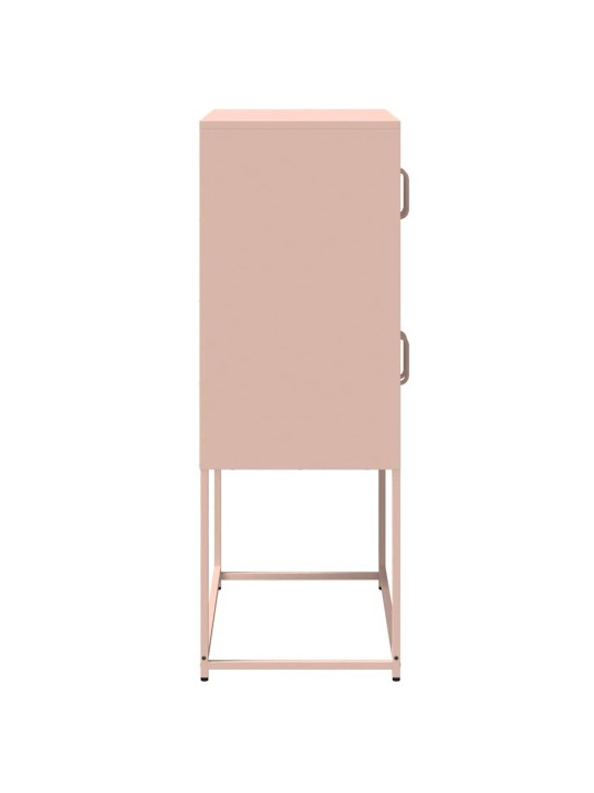 Highboard pinkki 68x39x107 cm teräs