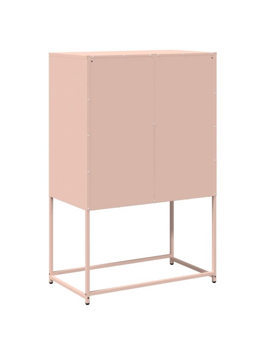 Highboard pinkki 68x39x107 cm teräs