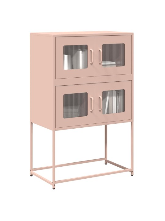 Highboard pinkki 68x39x107 cm teräs
