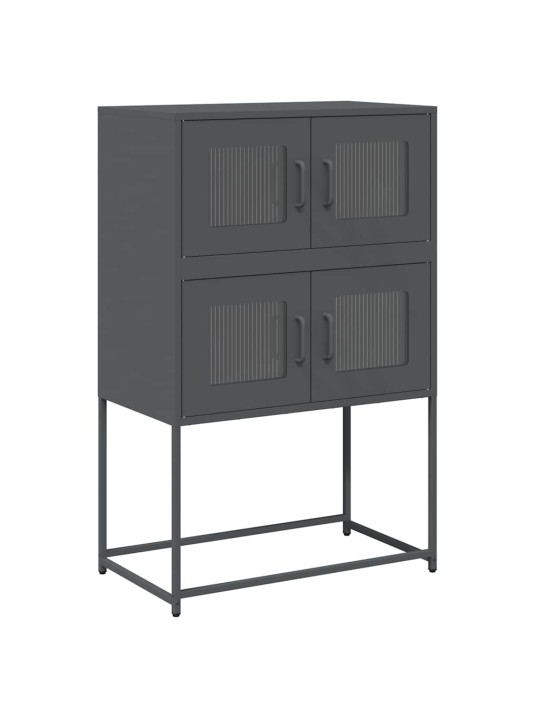 Highboard antrasiitti 68x39x107 cm terästä