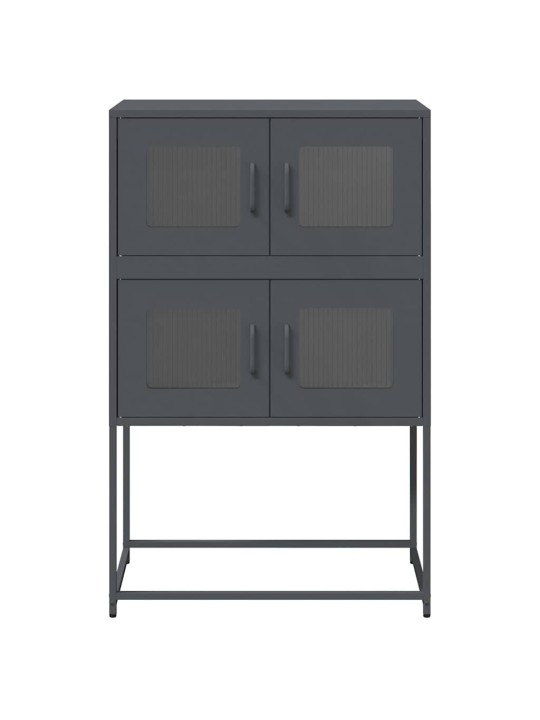 Highboard antrasiitti 68x39x107 cm terästä