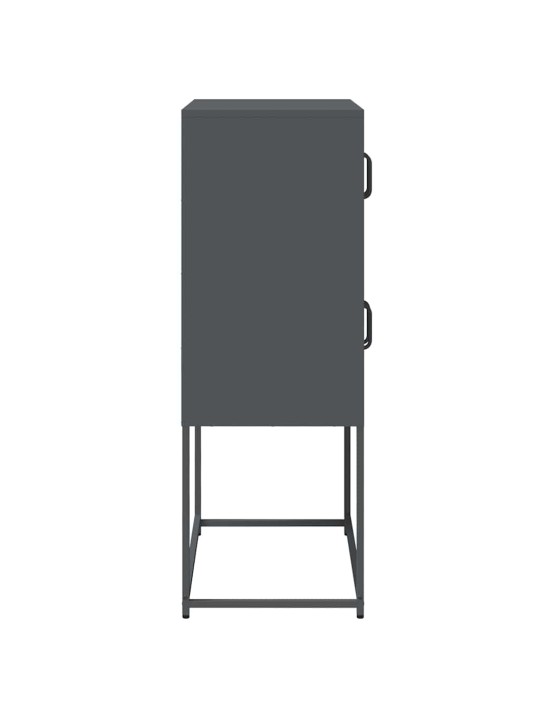 Highboard antrasiitti 68x39x107 cm terästä
