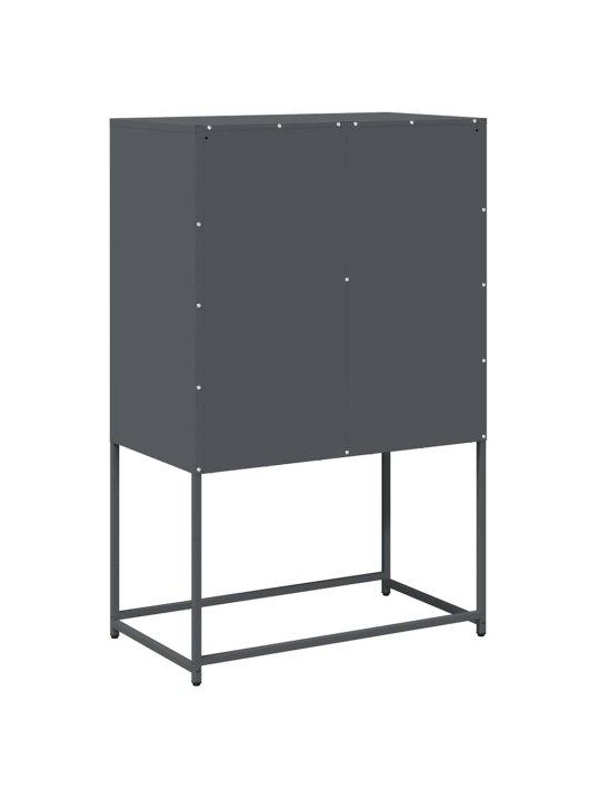 Highboard antrasiitti 68x39x107 cm terästä