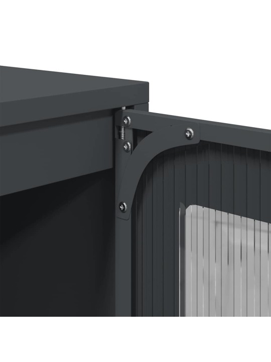 Highboard antrasiitti 68x39x107 cm terästä