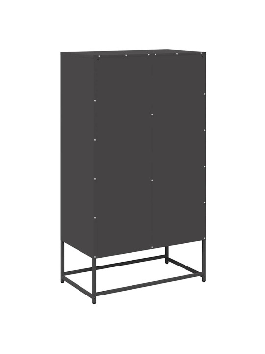 Highboard musta 68x39x123 cm teräs