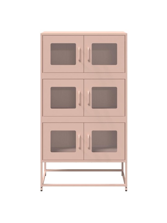 Highboard pinkki 68x39x123 cm teräs