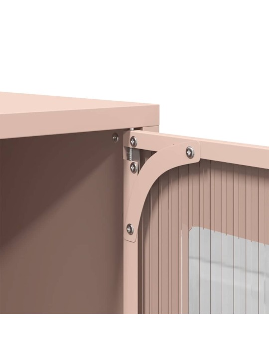 Highboard pinkki 68x39x123 cm teräs