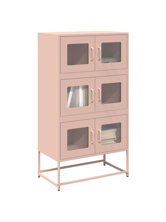 Highboard pinkki 68x39x123 cm teräs