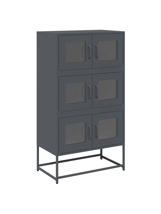 Highboard antrasiitti 68x39x123 cm terästä