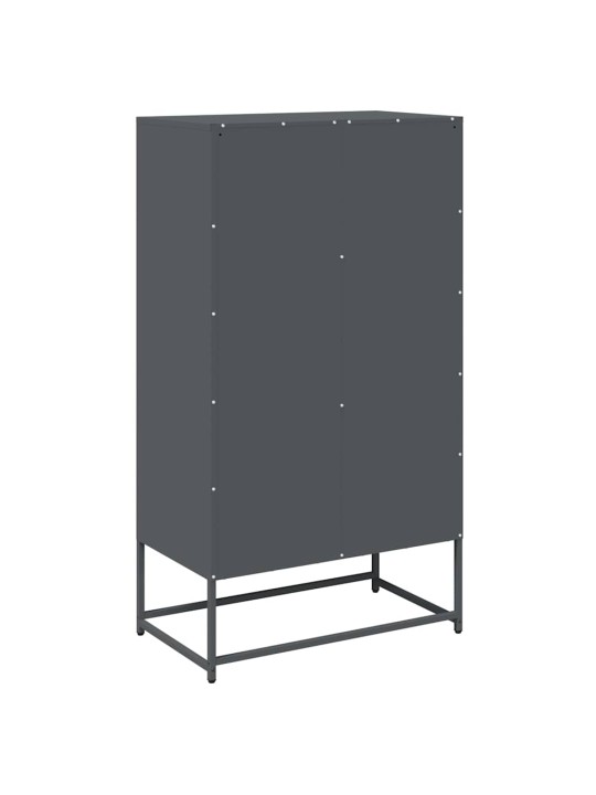 Highboard antrasiitti 68x39x123 cm terästä