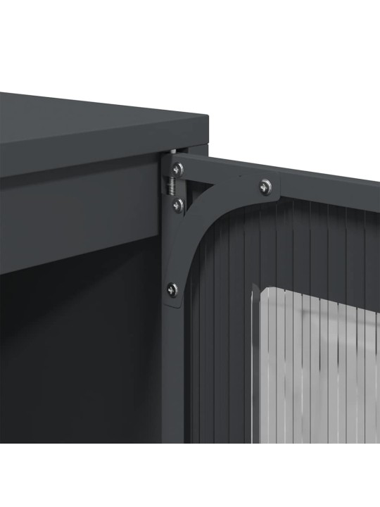Highboard antrasiitti 68x39x123 cm terästä