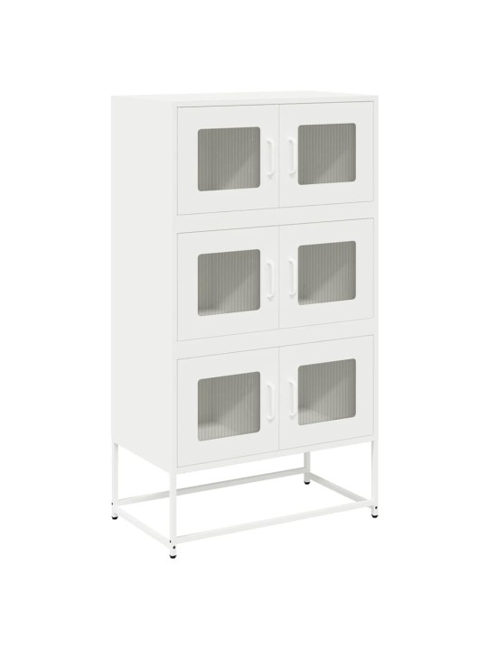 Highboard valkoinen 68x39x123 cm teräs