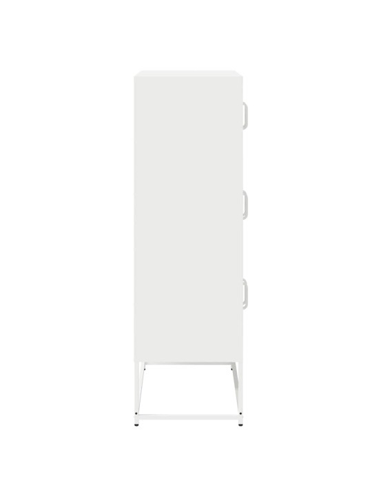 Highboard valkoinen 68x39x123 cm teräs