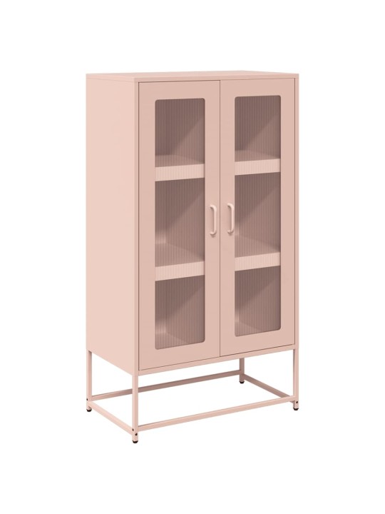 Highboard pinkki 68x39x123 cm teräs